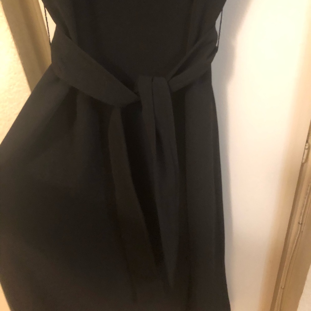 Massimo dutti Black Belted Dress Sz 2 - Picture 7 of 8